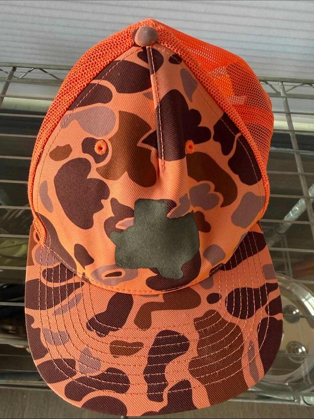 Kids Orange Camo Trucker Hat